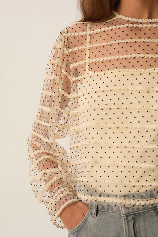 DES PETITS HAUTS - Gabrielle Tee-Shirt - Creme