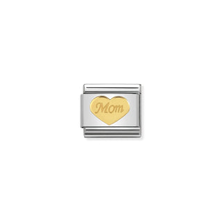Nomination - Link SYMBOLS  18k gold Mum heart