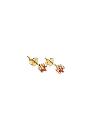 Pico Copenhagen - Cecilie Crystal Stud - Red