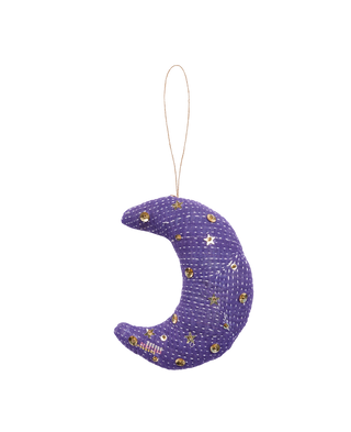 SISSEL EDELBO - Moon Kantha Ornament - Lilac Swab