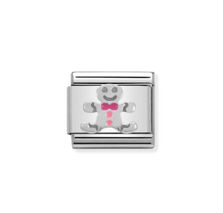 Nomination - Link CHRISTMAS enamel and 925 sterling silver GINGERBREAD MAN