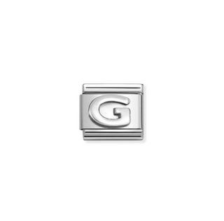 Nomination - Link OXIDIZED LETTER 925 sterling silver G