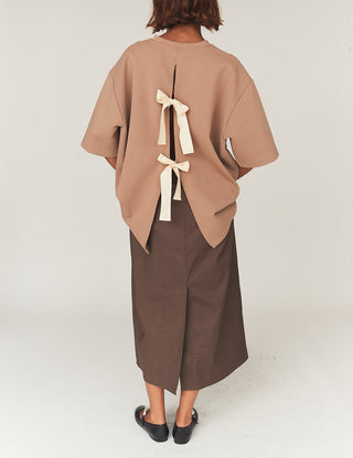 The Garment - TG Bow Tee - Ice Latte