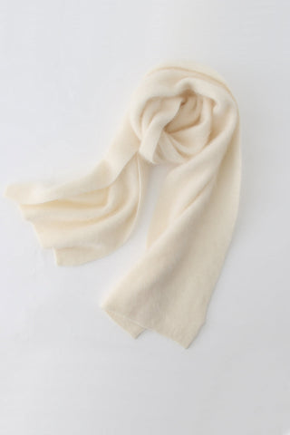 THE CURATED - The Fluffy Cashmere Scarf - Eco White