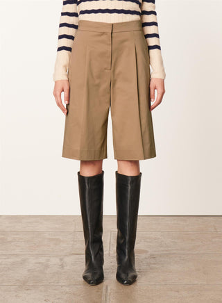 VANESSA BRUNO - Dalsam Bermuda Shorts - Vert Safari