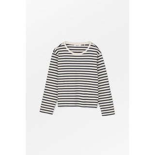 SKALL - Loui Oversized Blouse - Dark Navy/White Stripe