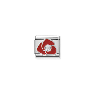 Nomination - Link SYMBOLS925 sterling silver RED rose