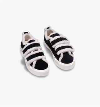 INUIKII - Shearling Low Velcro - Black