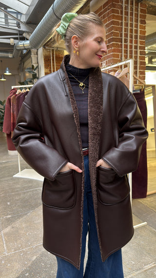VANESSA BRUNO - Ferly Coat - Brown (pre-order)