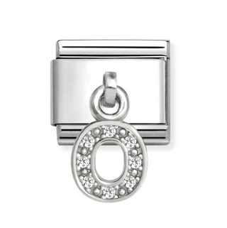 Nomination - Link CHARMS LETTERS cz and 925 sterling silver O