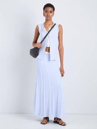 PROENZA SCHOULER - Morena Skirt in Textured Knit - Sky/White