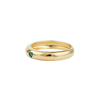 All The Luck in the World - Oasis Goldplated Ring Round - Green Heart