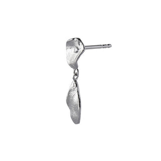 STINE A - Clear Sea Earring W/Stone - Silver Single