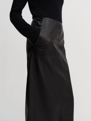 ALMADA LABEL - Birdy Leather Skirt - Black