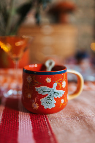All The Luck in the World - Mug Red with Bird