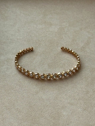 Pico Copenhagen - Elva Crystal Bangle - Gold