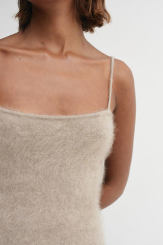 ALMADA LABEL - Fiona Brushed Cashmere Dress - Nougat