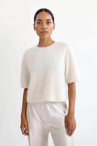 ALMADA LABEL - Fei Brushed Cashmere T-shirt - Cream