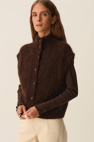 DES PETITS HAUTS - Alibou Cardigan - Coffee