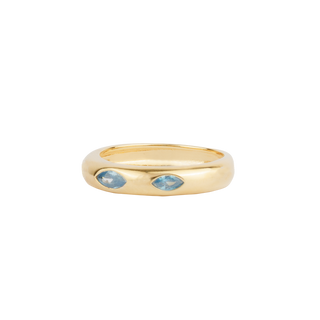 All The Luck in the World - Oasis Goldplated Ring Three Round - Ellips Blue