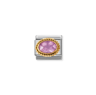 Nomination - Link STONE FACETED 18k gold PINK