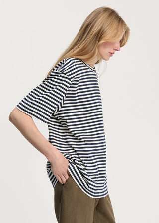 AIAYU - Lui Circular Striped Tee - Mix Night