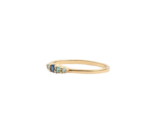 All The Luck in the World - Cherie Goldplated Ring Small Oval - Blue