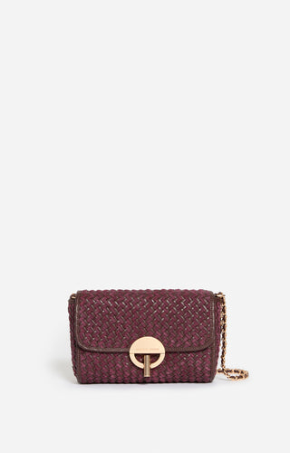 VANESSA BRUNO - Medium Moon Bag - Bordeaux