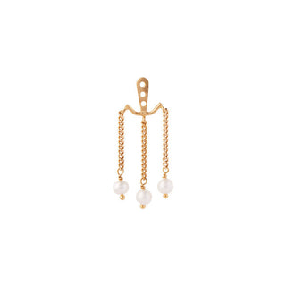 STINE A - Dancing Three Pearls Behind Ear Earring