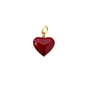 Pico Copenhagen - Amore Heart Pendant Wine - Gold
