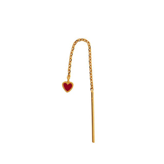 STINE A - Dangling Love Heart - Burgundy