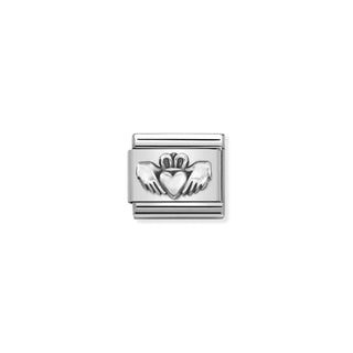 Nomination - Link OXIDIZED SYMBOLS 925 sterling silver Claddagh