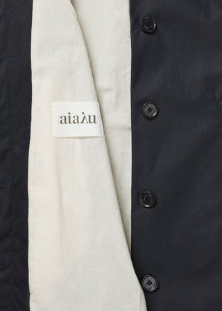 AIAYU - Noor Coat Oilskin - Navy