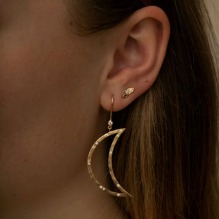 STINE A - Tres Petit Ile de L'amour Earring - Burgundy/Iceblue/Light Purple Single