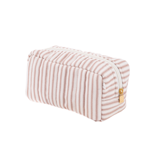 BON DEP - Pouch XS Square - Ticking Stripe Dusty Rose