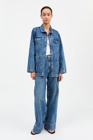 SKALL - Margaux Shirt - Slouchy Blue