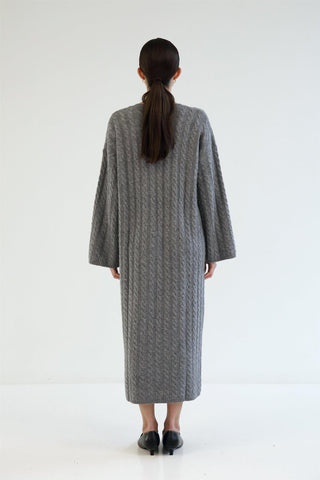 ALMADA LABEL - Noma Cable Knit Dress - Grey