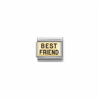 Nomination - Link PLATES (IC) in  18k gold BEST FRIEND
