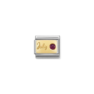 Nomination - Link MONTH STONE  18k gold July RUBY