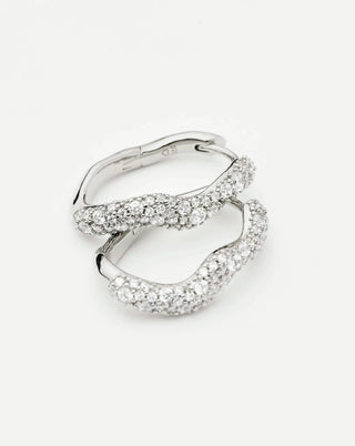 MISSOMA - Molten Snow Small Hoop Earrings - Silver