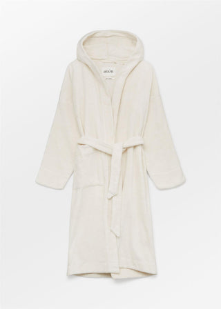 AIAYU DOMUS - Hooded Bathrobe Terry - Pure Ecru