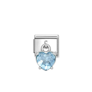 Nomination - Link ZIRCONIA & 925 sterling silver PENDANT BLUE HEART