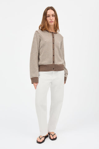 SKALL - Senna Cardigan - White/Brown