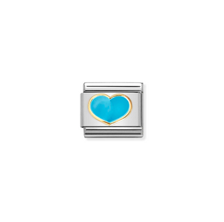 Nomination - Link LOVE 2 18k gold TURQUOISE HEART