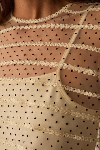 DES PETITS HAUTS - Gabrielle Tee-Shirt - Creme