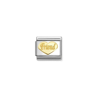 Nomination - Link SYMBOLS  18k gold Friend Heart