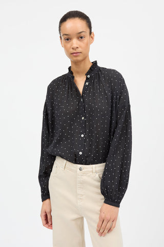 SKALL - Hannah Shirt - Black/White Dot