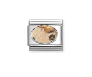 Nomination - Link HARD STONES 925 sterling silver LEOPARD JASPER MAT