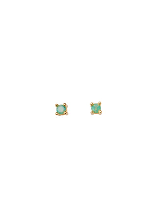 Pico Copenhagen - Cecilie Crystal Stud - Green Opac