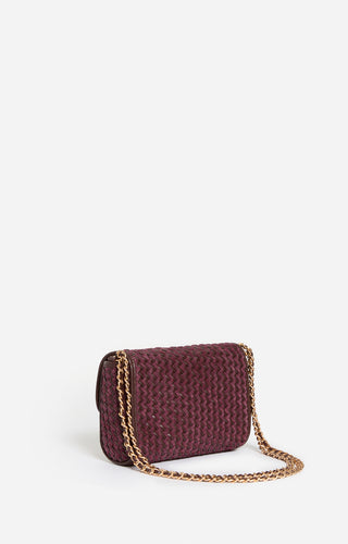 VANESSA BRUNO - Medium Moon Bag - Bordeaux